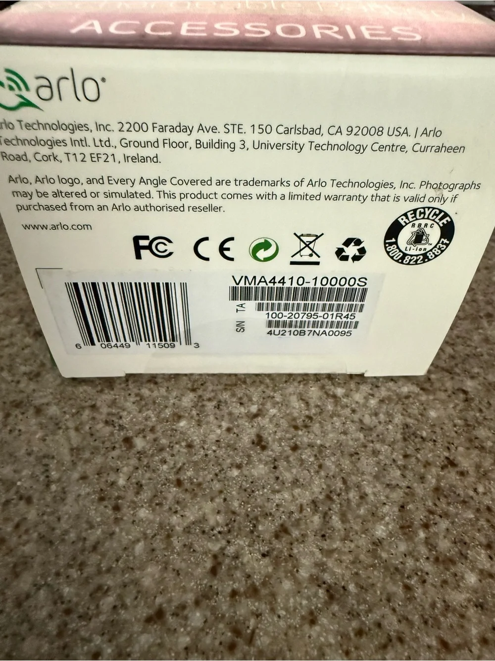 Arlo White Rechargeable Battery for Arlo Go Cameras